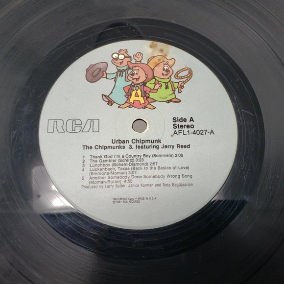 Media Rare 1981 The Chipmunks Urban Chipmunk Rca Records 12 Lp Vinyl